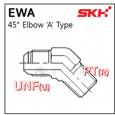 유압니플(STEEL, SUS) - 32. EWA : UNF #4 유압엘보(45)