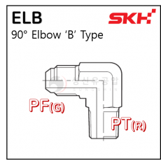 유압니플(STEEL, SUS) - 37. ELB : PF #4 유압엘보(90)