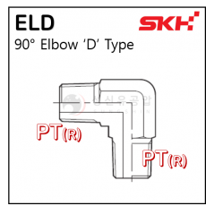 유압니플(STEEL, SUS) - 39. ELD : 양 PT 엘보(90)