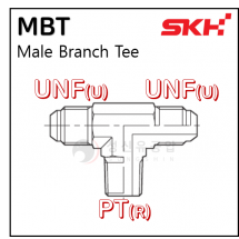 유압니플 - 43. MBT : UNF #4 BRANCH TEE