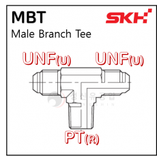 유압니플 - 43. MBT : UNF #4 BRANCH TEE