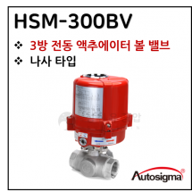 전동엑츄에이터 - 6. HSM-300BV : SUS 3방 나사타입